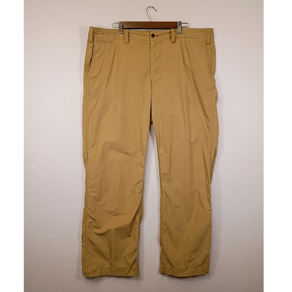 Classic Prep American Eagle Mens 40 Tan Khaki Straight Leg Cotton Chino Pants